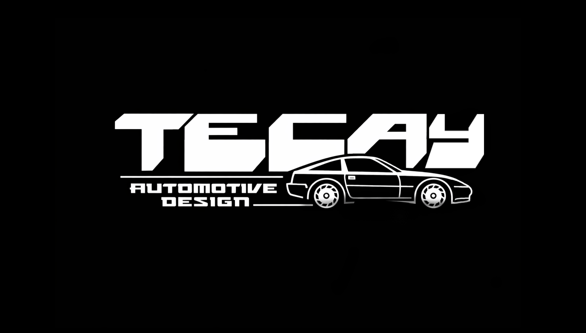 TECAY Automotive Design logo with line art of a sports car